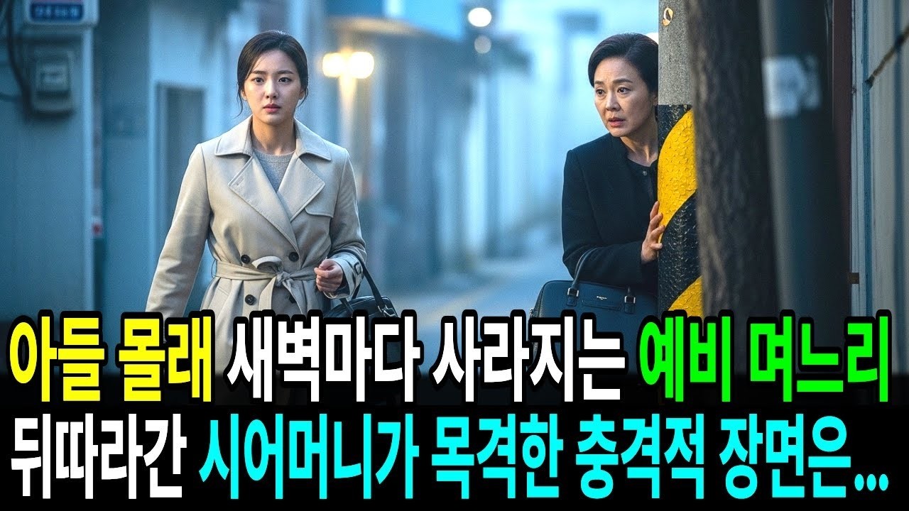 아들 몰래 새벽마다 사라지는 예비 며느리 뒤따라갔다가 발견한 충격적인 모습에