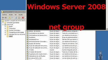 Windows Server 2008. Comando NET. Obtener usuarios de un grupo del dominio.