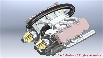 Car Engine (2Turbo V6) Advanced Assembly Designing (Volume-2) || SolidWorks 2023 Tutorial