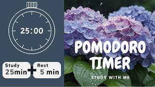【Pomodoro Timer】3 hours✏️ Pomodoro Study Music｜Jazz Music｜hydrangea