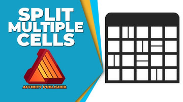 How to split multiple cells in affinity publisher table