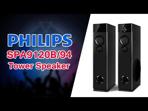 Philips SPA9120B/94 Tower Speaker Features & Price  | 120W Audio System | Wireless Mic For Karaoke