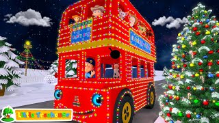 christmas wheels on the red bus a fun ride of town with little treehouse