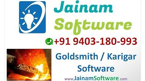 Goldsmith Software | Gold Karigar Software | Jainam Software