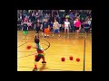 kid beats the entire dodgeball team in 9 seconds..