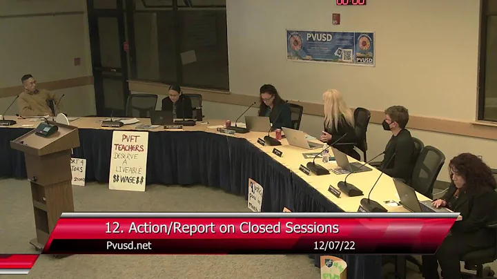 PVUSD Regular Board Meeting 12/07/2022
