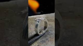 Silver Ring Making Process #shorts #silverring #gold