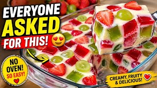 Easy No-Bake Jelly Dessert Everyone Loves | Creamy Fruit Gelatin Recipe