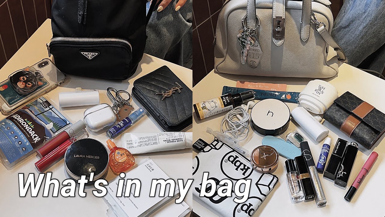 왓츠인마이백 what's in my bag? 30대직장인👜 프라다숄더백, 분크 토트백, 찐친의 가방털기