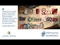 Stepped-up action needed to #ENDimpunity for crimes against journalists