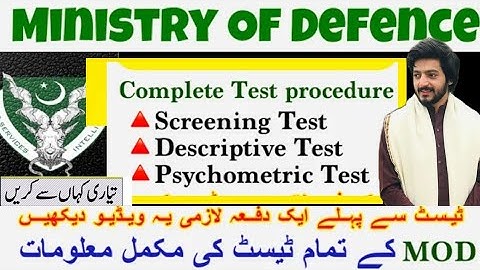 MOD  Test preparation 2024 | Screening, Descriptive & Psychometric Test || Complete Procedure MOD