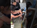 Ngày đẹp giời cô hai và cô ba tắm cho milu