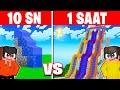 10 SANİYE VS 1 SAAT AQUAPARK YAPI KAPIŞMASI!! ⏰🌊 | Minecraft
