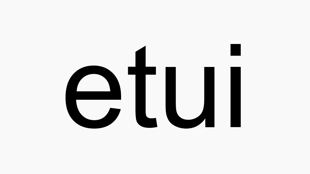 How to pronounce etui YouTube