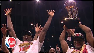 Toronto Raptors celebrate winning NBA Finals and Kawhi Leonard named Finals MVP | 2019 NBA Finals