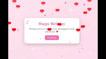 Birthday Card Website Project for Beginners | HTML CSS JS (Step by Step)