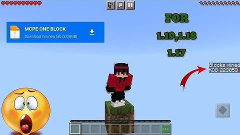 how download best one block map for minecraft pe 1.17,1.18 and 1.19 #minecraft #oneblock