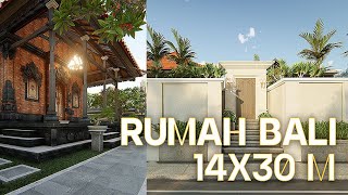 Desain rumah 14x30 meter rumah tradisional bali