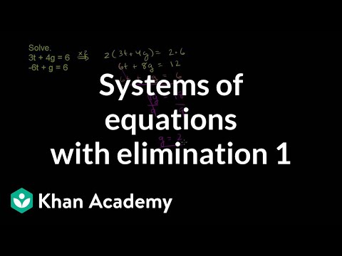 Example 2: Solving systems by elimination | Systems of equations | 8th grade | Khan Academy