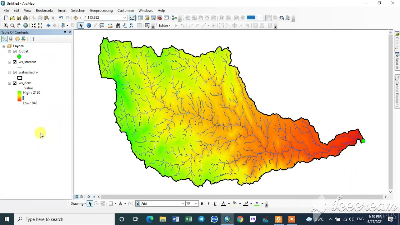 Watershed Delineation Using DEM Data (Full) ArcGIS YouTube