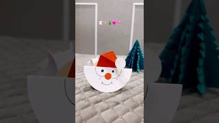 DIY cute Santa Claus 🎅🏻 with paper #trending #diy #papercraft #aesthethic #christmascrafts #shorts