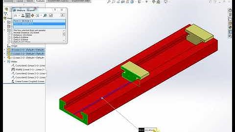 SolidWorks 2017 Tutorials Advance Mate(Linear Mate, Distance Mate)