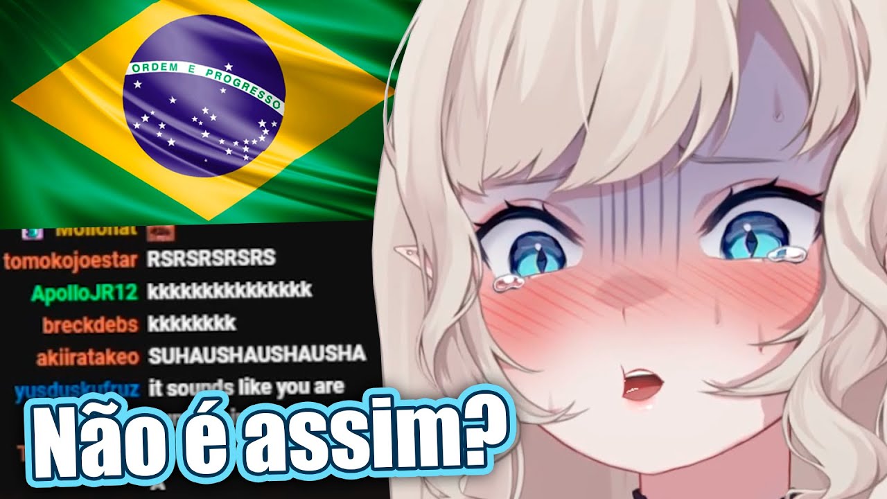 Ela tentou rir como nós Brasileiros,  mas saiu outra coisa...