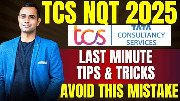 TCS NQT LAST MINUTE TIPS & TRICKS | VERY IMPORTANT |