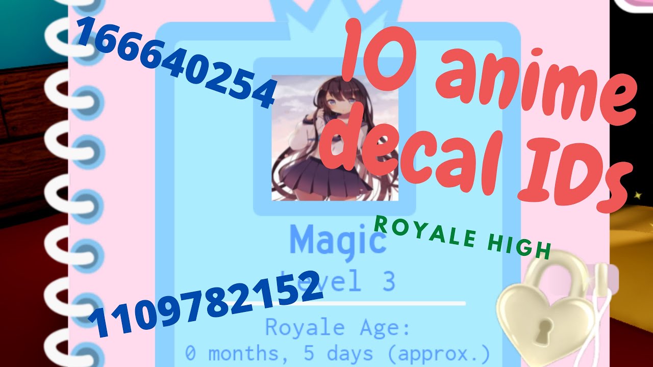 Anime Decal Ids For Royale High Youtube