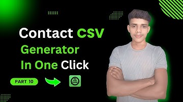 Contacts into CSV  Generator | #ContactToCSV #CSVGenerator #ExportContactsToCSV