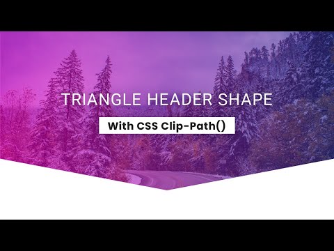 Responsive Triangle Header Shape | CSS Header Shape With Clip-Path()
