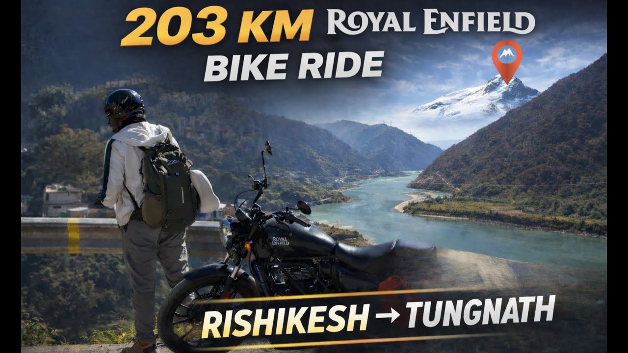 203 KM Bike Ride from Rishikesh to Tungnath 🏍️ | Royal Enfield Himalayan Adventure