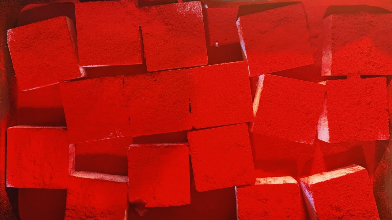 Chalk Blocks Fresh Cap Red Mica Powder ASMR