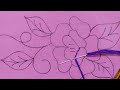Hand embroidery very simple rose nakshi kantha design stitch tutorial,নকশীকাঁথা নকশা