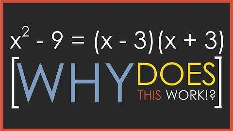 Factoring Difference of Squares - How Does It Work?