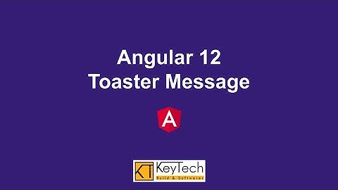 Angular 12 toaster message