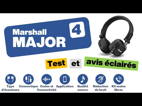Marshall Major IV Test et avis des caractéristiques du casque Bluetooth Marshall Major 4