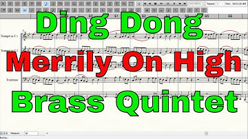 Ding Dong Merrily On High | Brass Quintet Christmas Music (Score)