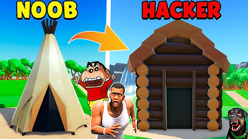 SHINCHAN NOOB vs PRO vs HACKER in TRIB CHIEF TYCOON ROBLOX with FRANKLIN & CHOP | DREAM SQUAD
