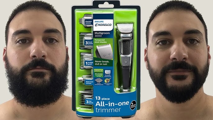 Philips Norelco Multigroom Series 9000 - 21 piece Men's Grooming Kit for  beard, body, face, nose, ear hair trimmer w/ premium storage case, MG9510/60