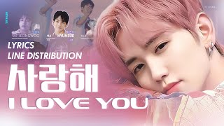 TREASURE - 사랑해 (I LOVE YOU) | Color Coded Lyrics and Line Distribution