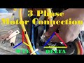 How to connect a 3 Phase Motor DELTA and WYE connection,  6 leads out (Tagalog)