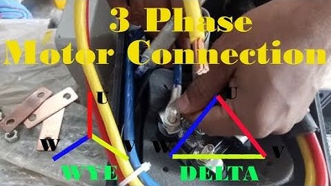 How to connect a 3 Phase Motor DELTA and WYE connection,  6 leads out (Tagalog)