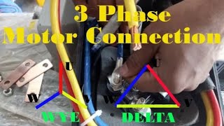 3 相モーターの DELTA および WYE 接続、6 リードの接続方法 (タガログ語)