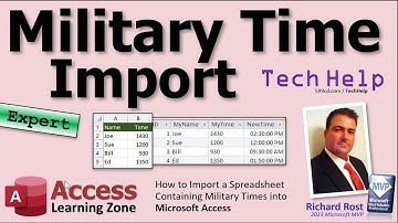 Importeer een Excel-spreadsheet met militaire tijd in Microsoft Access. Converteer 14:30 naar 14:...