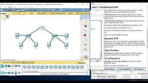 2.2.3.3 Packet Tracer - Troubleshoot VTP and DTP