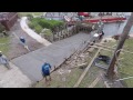 Pouring a concrete boat ramp