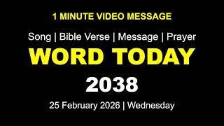 Word Today-2038 Bro Rsv One-Minute Video Message Malayalam 25 February 2026