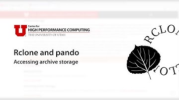 Rclone and pando: Accessing Archive Storage