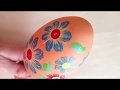 Роспись пасхального яйца  цветочным орнаментом. Easter egg painting